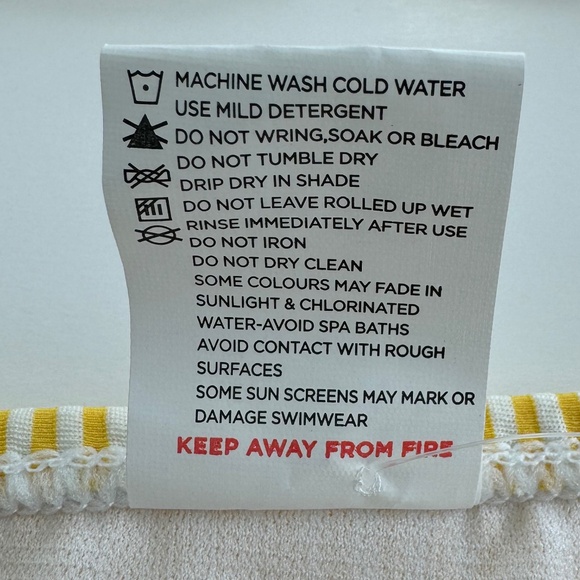 NWT Snapper Rock Marigold Stripe Girls 2pc Bikini - Picture 4 of 6